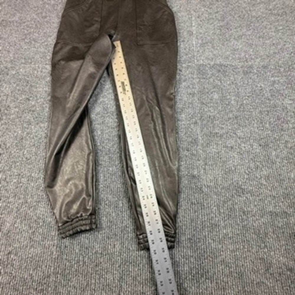 Spanx Faux Leather Joggers Womens Large Black High Waisted Pocket Pants 20283R - Picture 8 of 15